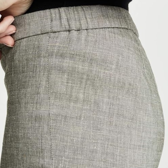 NWT $295 THEORY Pull-On Pants, Cargo Melange Eco Sharkskin Linen Blend Size 8 - Picture 9 of 9